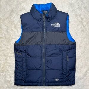 The North Face Vest Blue & Grey Zip-Up Size 6